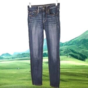 American Eagle Skinny Skinny Jeans Womans 2 Regular Standard AEO Denim